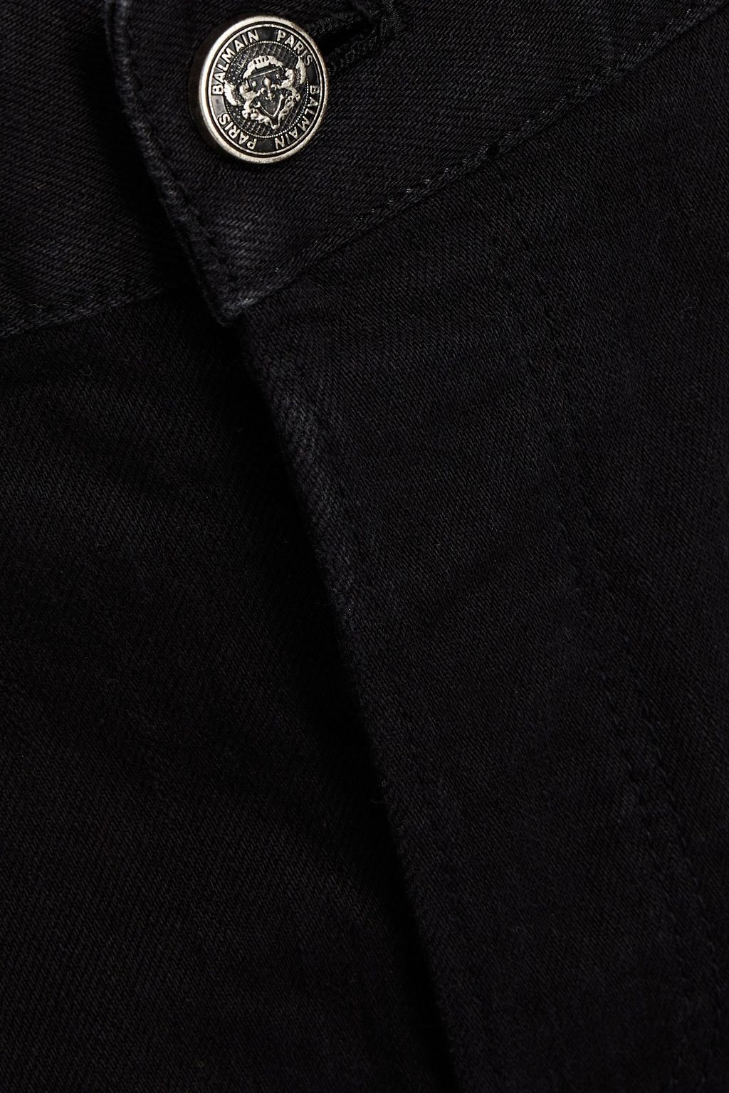 BALMAIN Logo-appliquéd slim-fit denim jeans