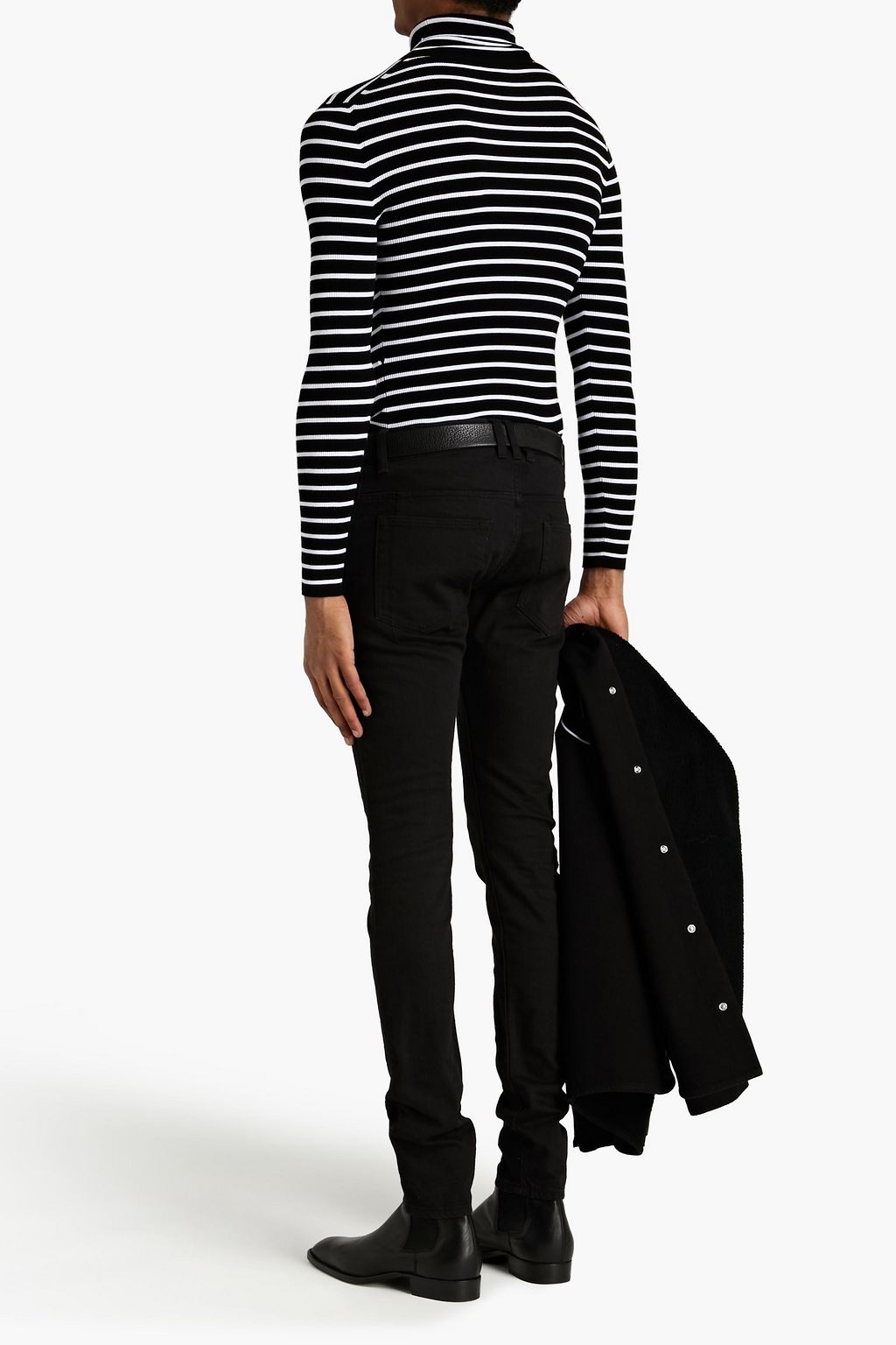 BALMAIN Logo-appliquéd slim-fit denim jeans