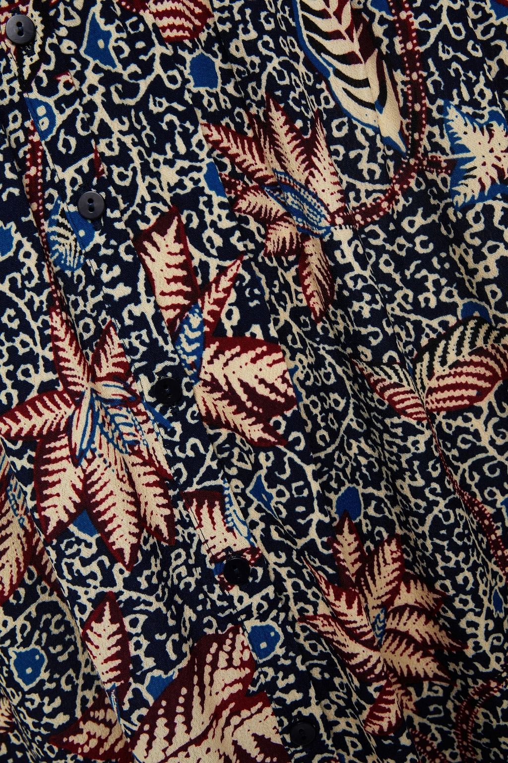 BA&SH Jim floral-print crepe mini shirt dress