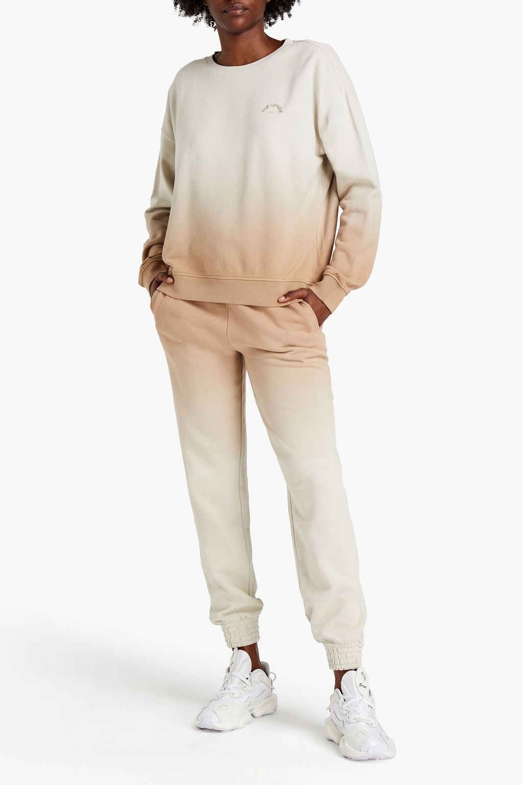 THE UPSIDE Dégradé French cotton-terry track pants