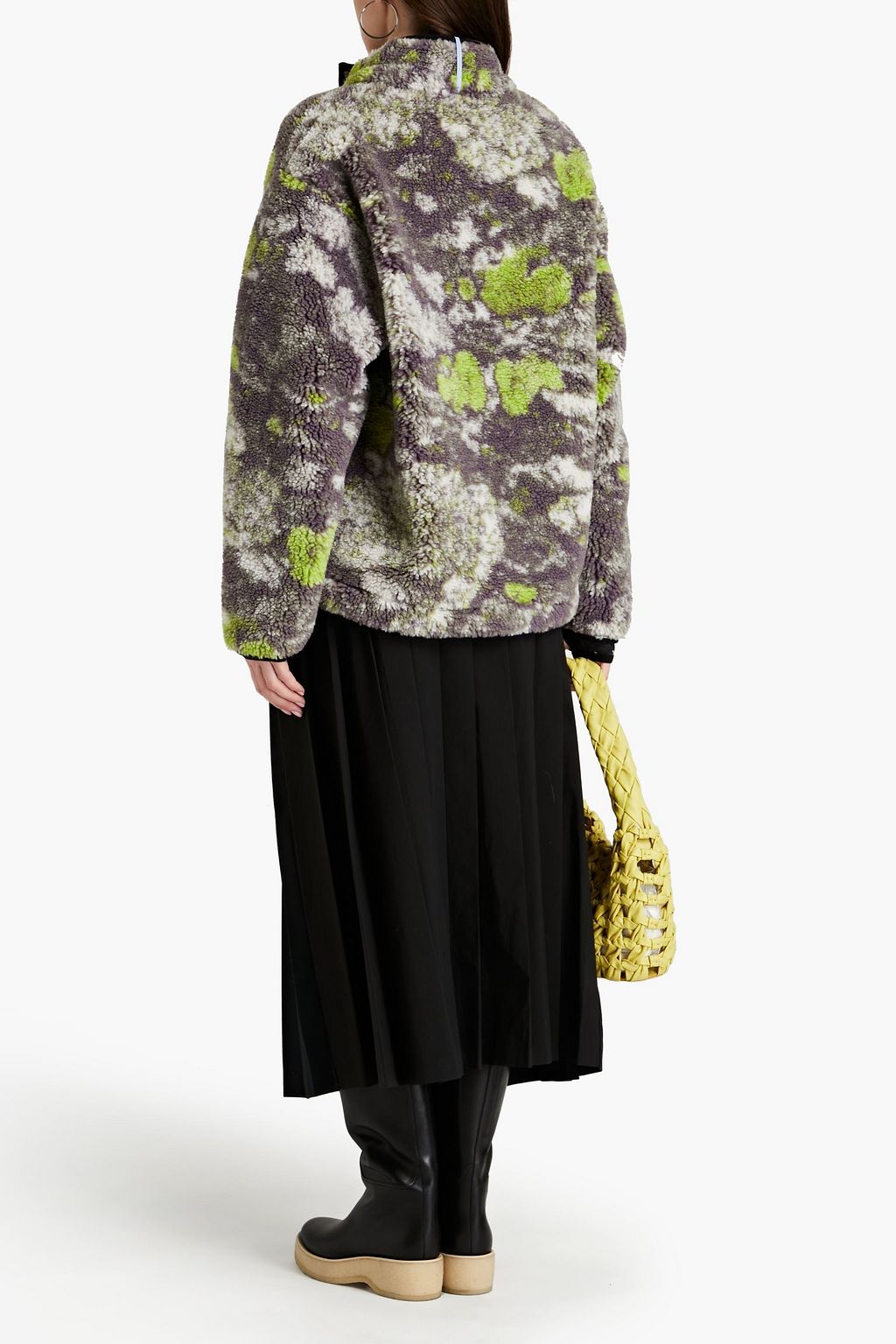 MCQ ALEXANDER MCQUEEN Appliquéd tie-dyed fleece sweatshirt