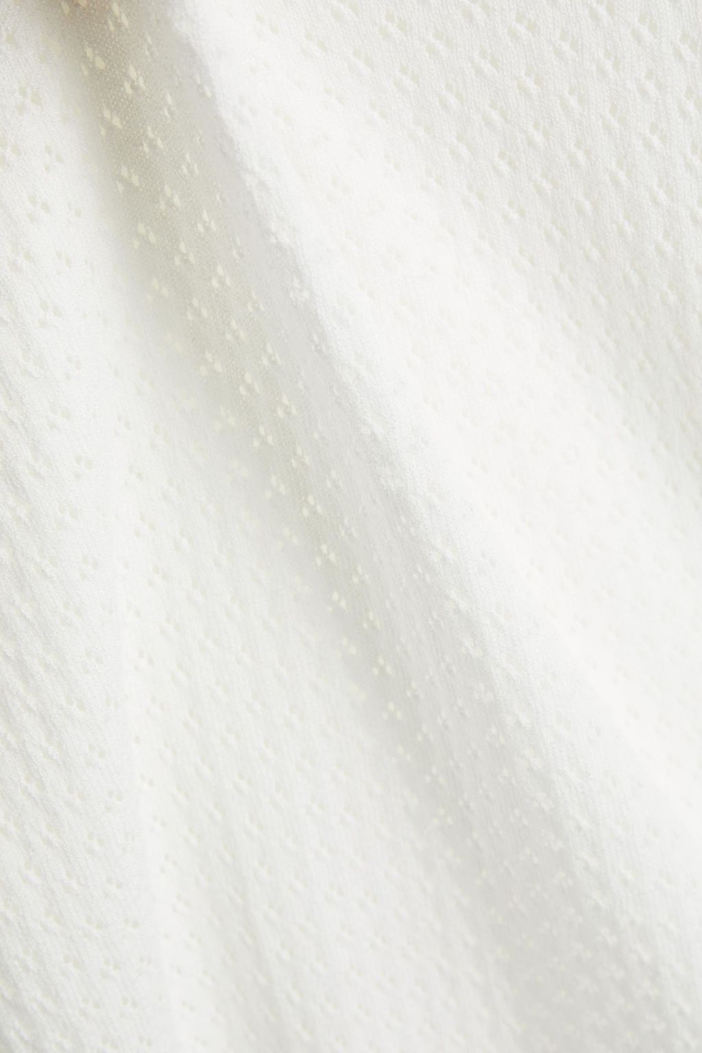 SEE BY CHLOÉ Ruffle-trimmed pointelle-knit top