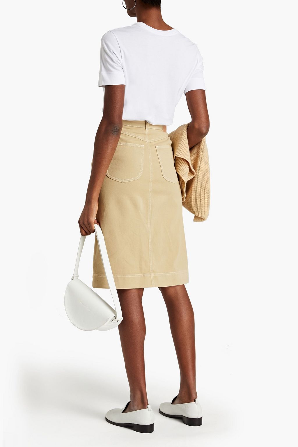 SEE BY CHLOÉ Stretch-cotton moleskin skirt