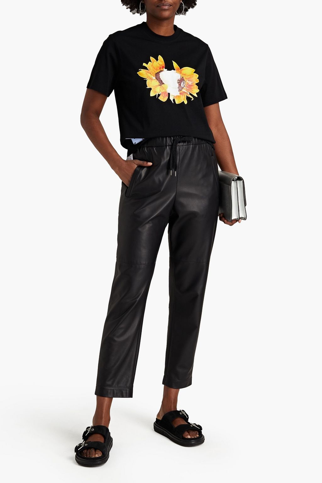 MCQ ALEXANDER MCQUEEN Appliquéd printed cotton-jersey T-shirt