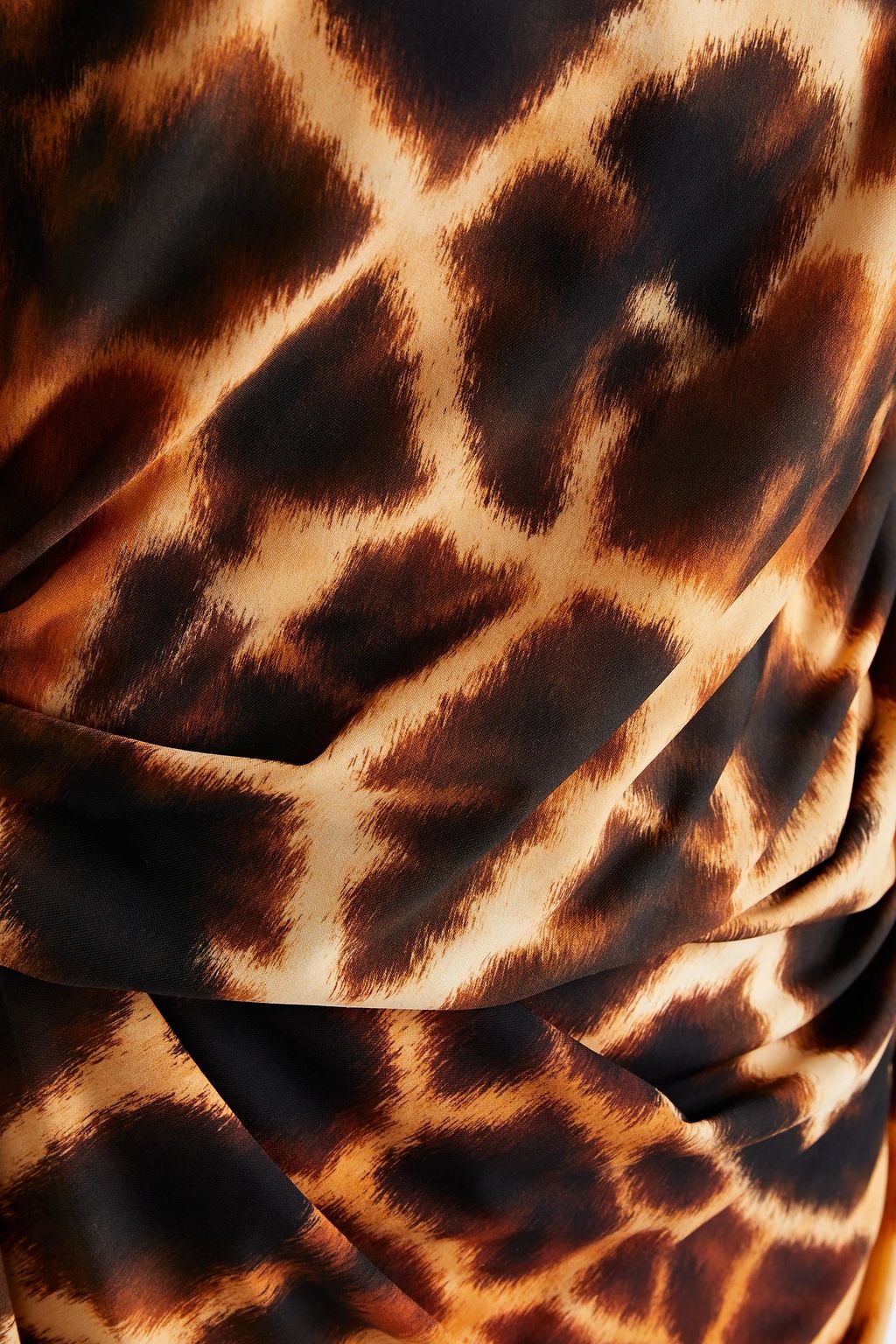 ROBERTO CAVALLI Wrap-effect printed stretch-jersey top