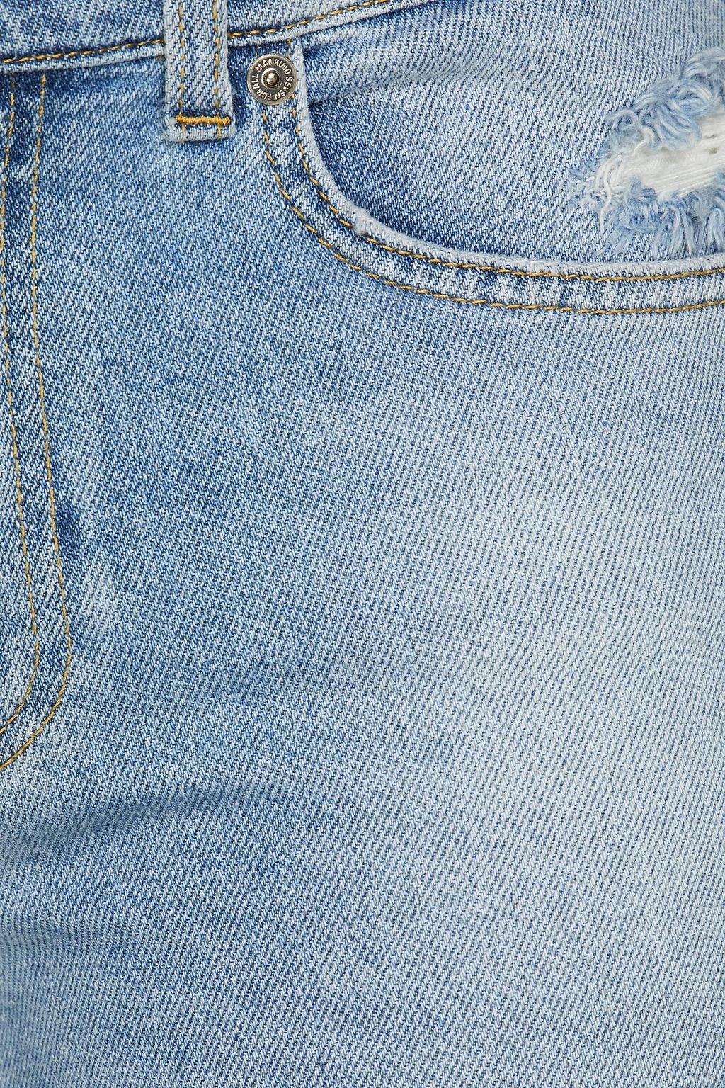 7 FOR ALL MANKIND Roxanne cropped frayed mid-rise slim-leg jeans