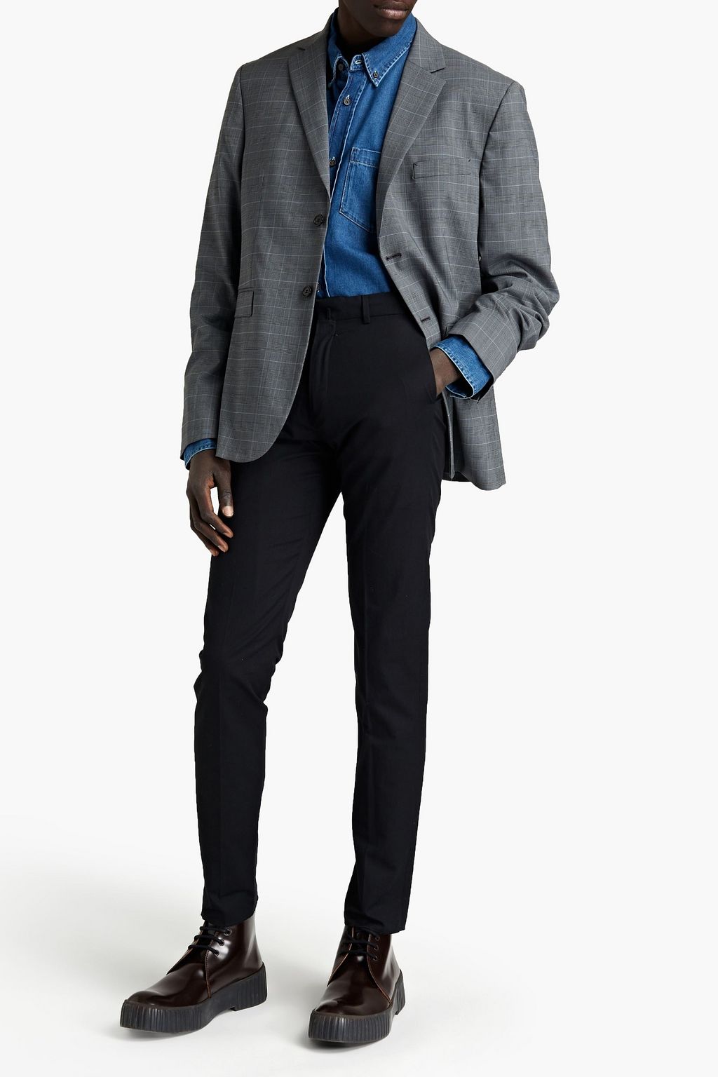 ACNE STUDIOS Brobyn Prince of Wales checked wool-blend blazer