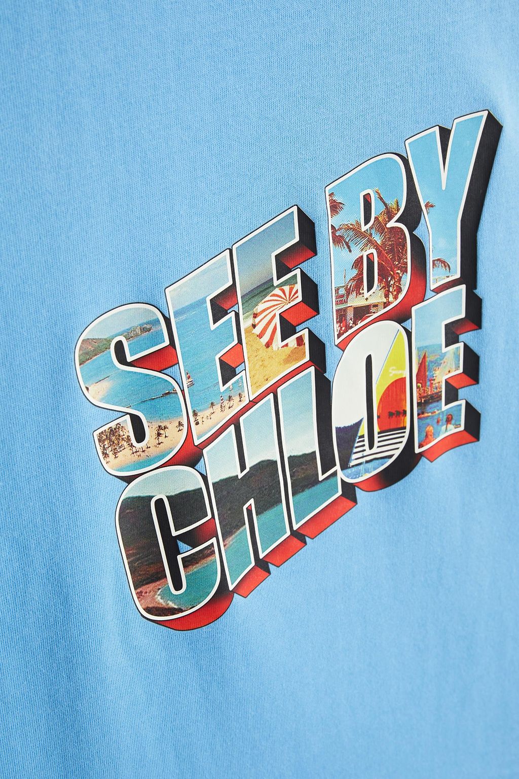 SEE BY CHLOÉ Printed cotton-jersey T-shirt