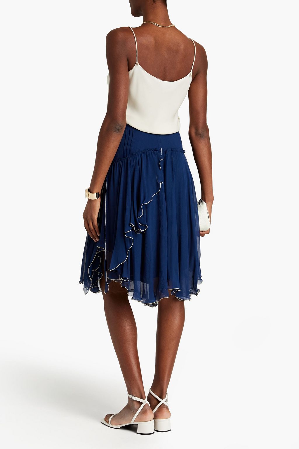 SEE BY CHLOÉ Gathered crepon skirt