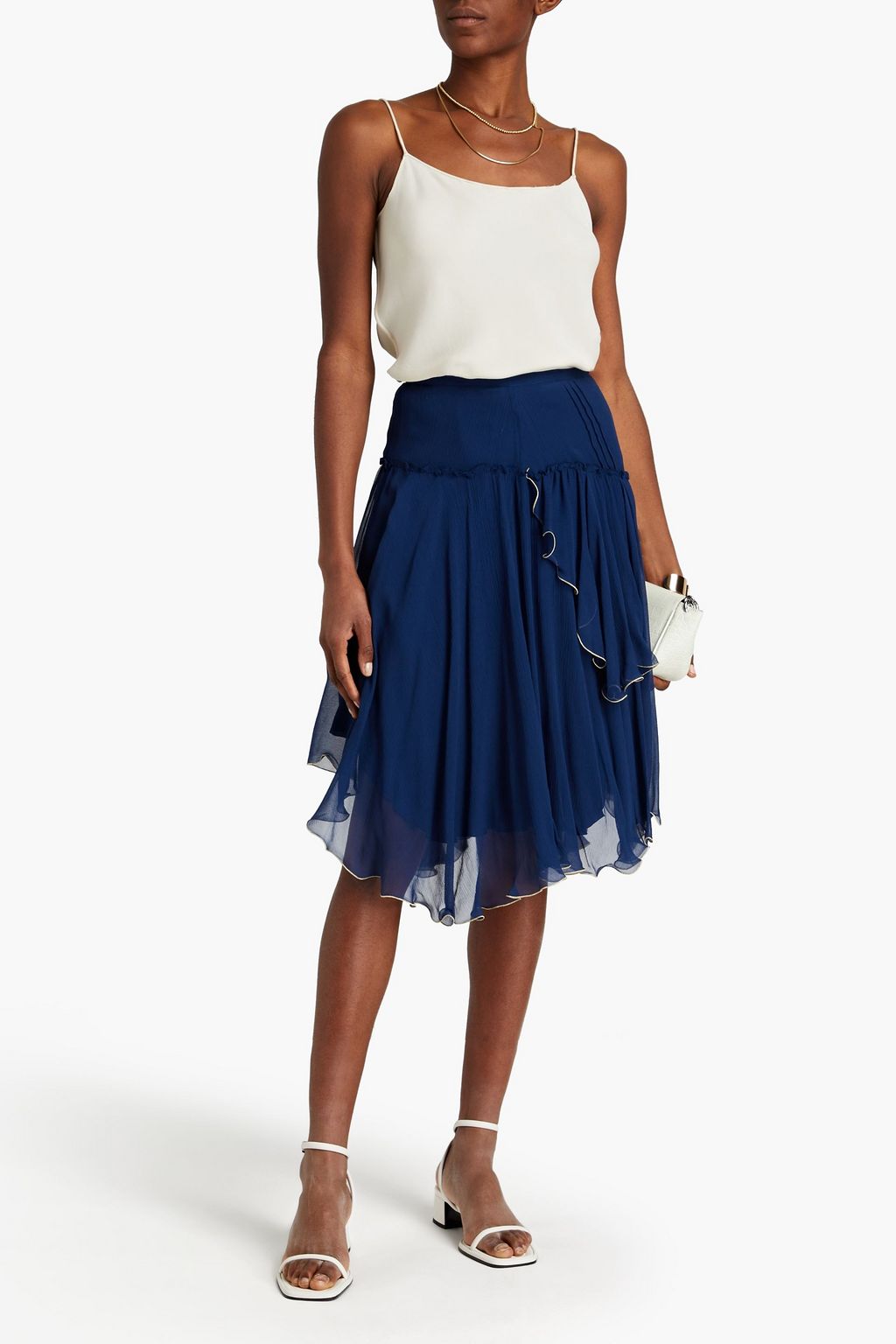 SEE BY CHLOÉ Gathered crepon skirt