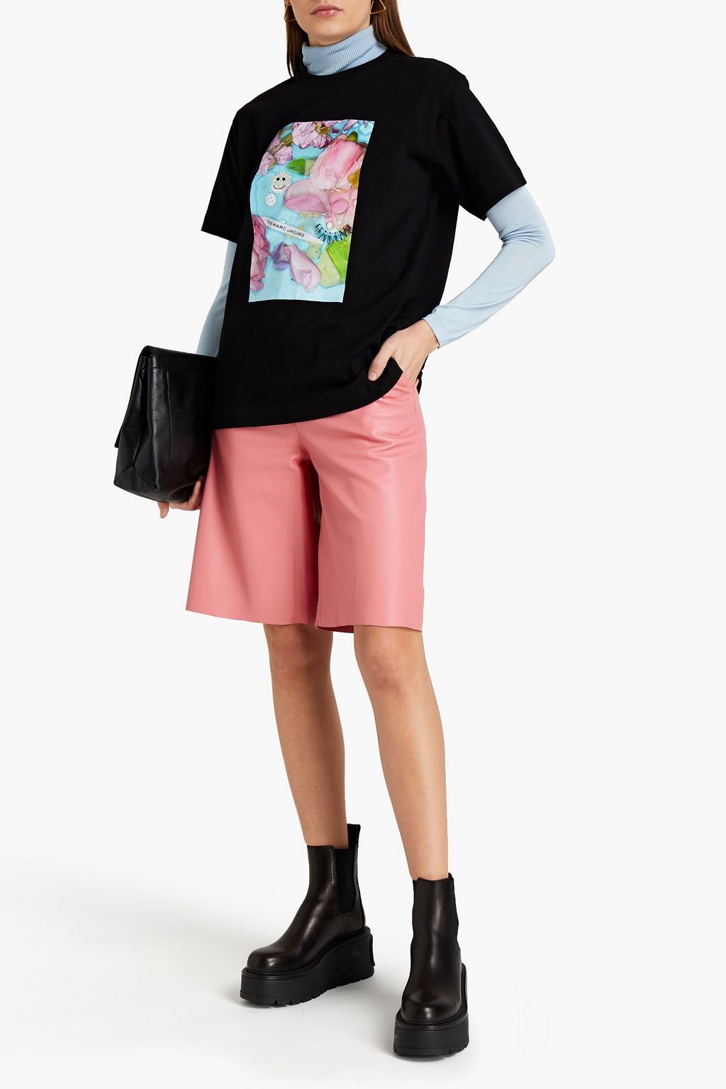 MARC JACOBS Glittered printed cotton-jersey T-shirt