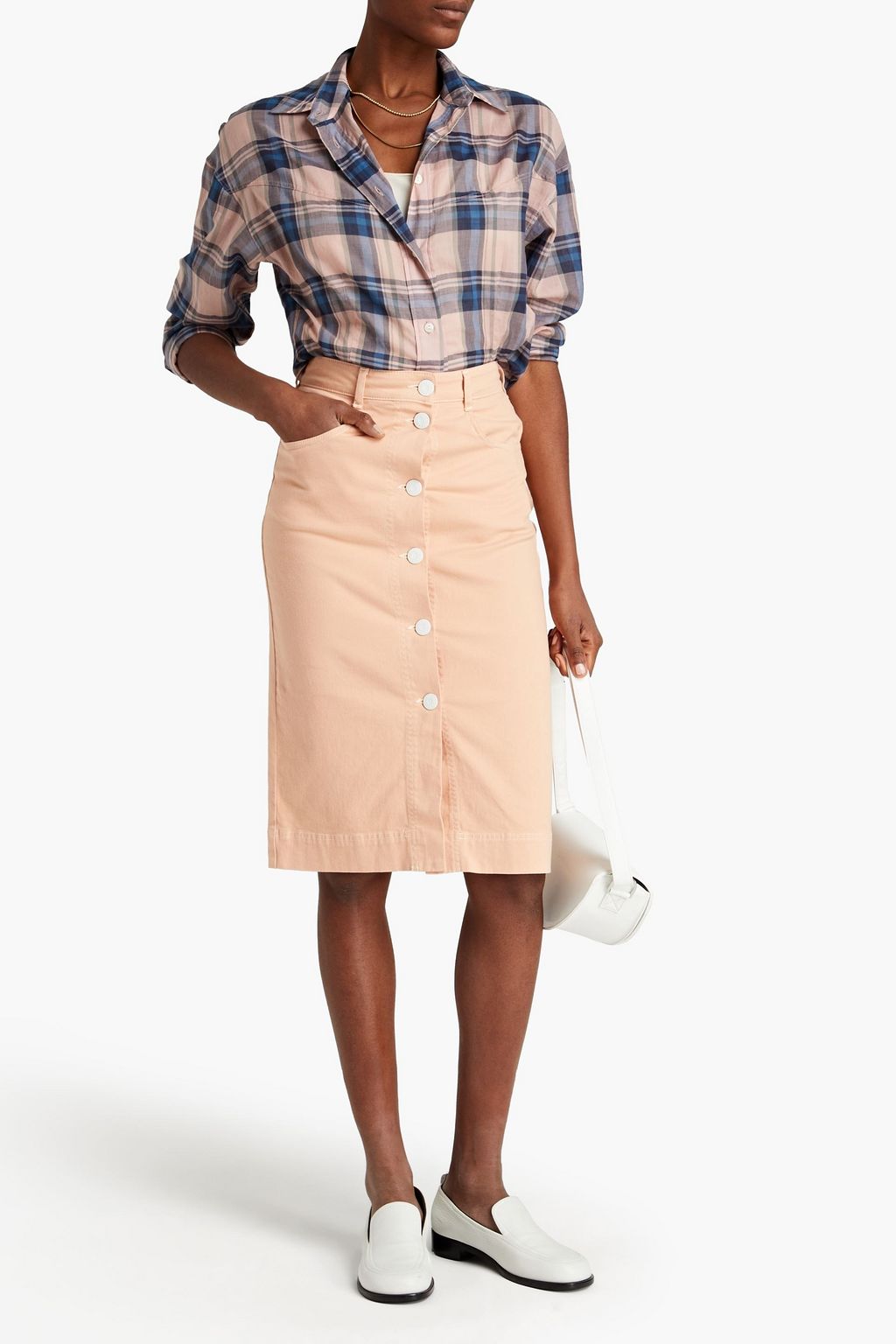 SEE BY CHLOÉ Stretch-cotton moleskin skirt