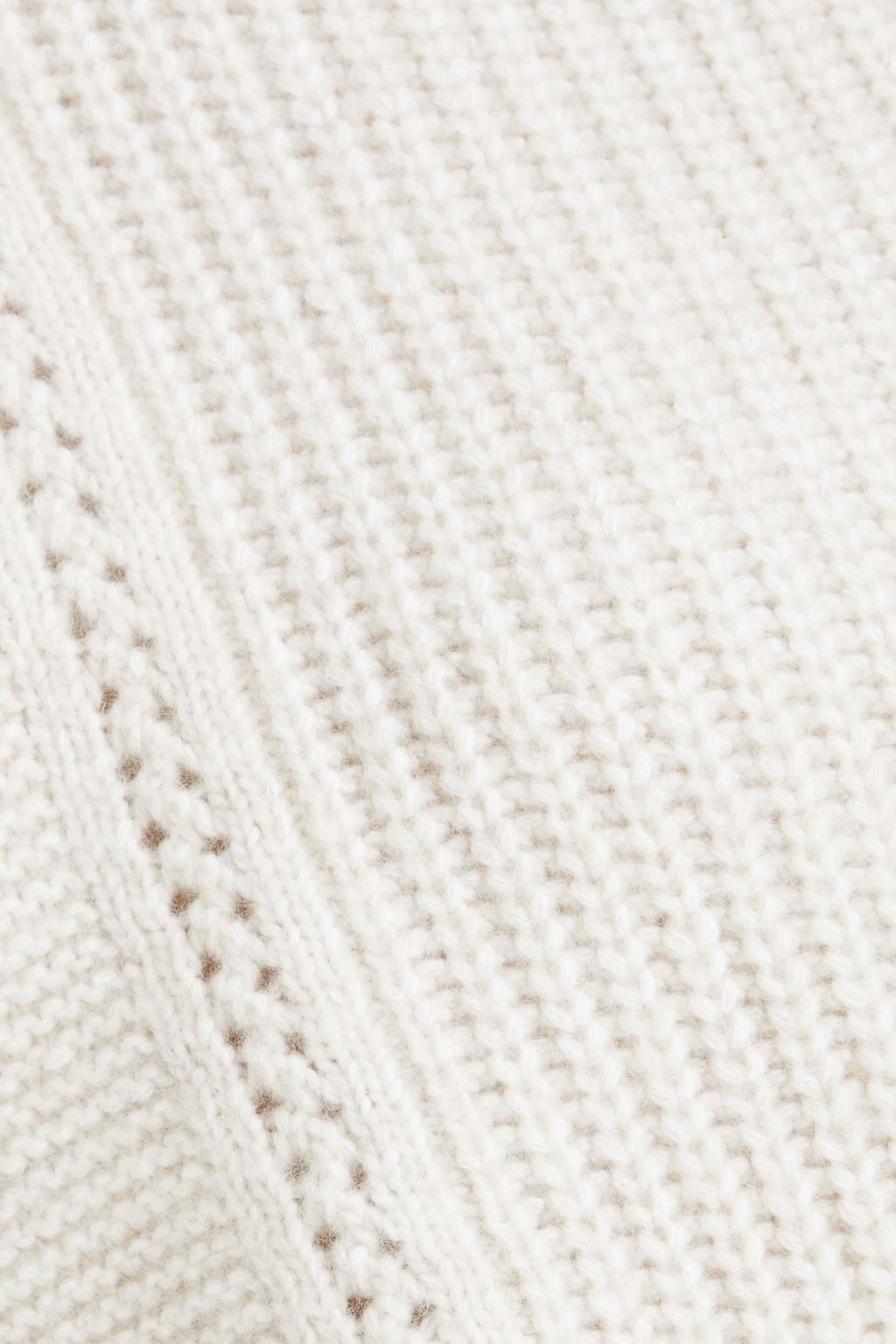 SEE BY CHLOÉ Pointelle-trimmed ribbed wool and cotton-blend sweater
