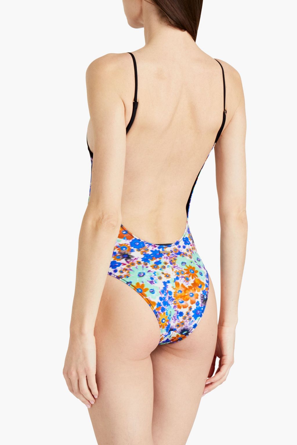 STELLA MCCARTNEY Badeanzug mit Cut-outs und floralem Print