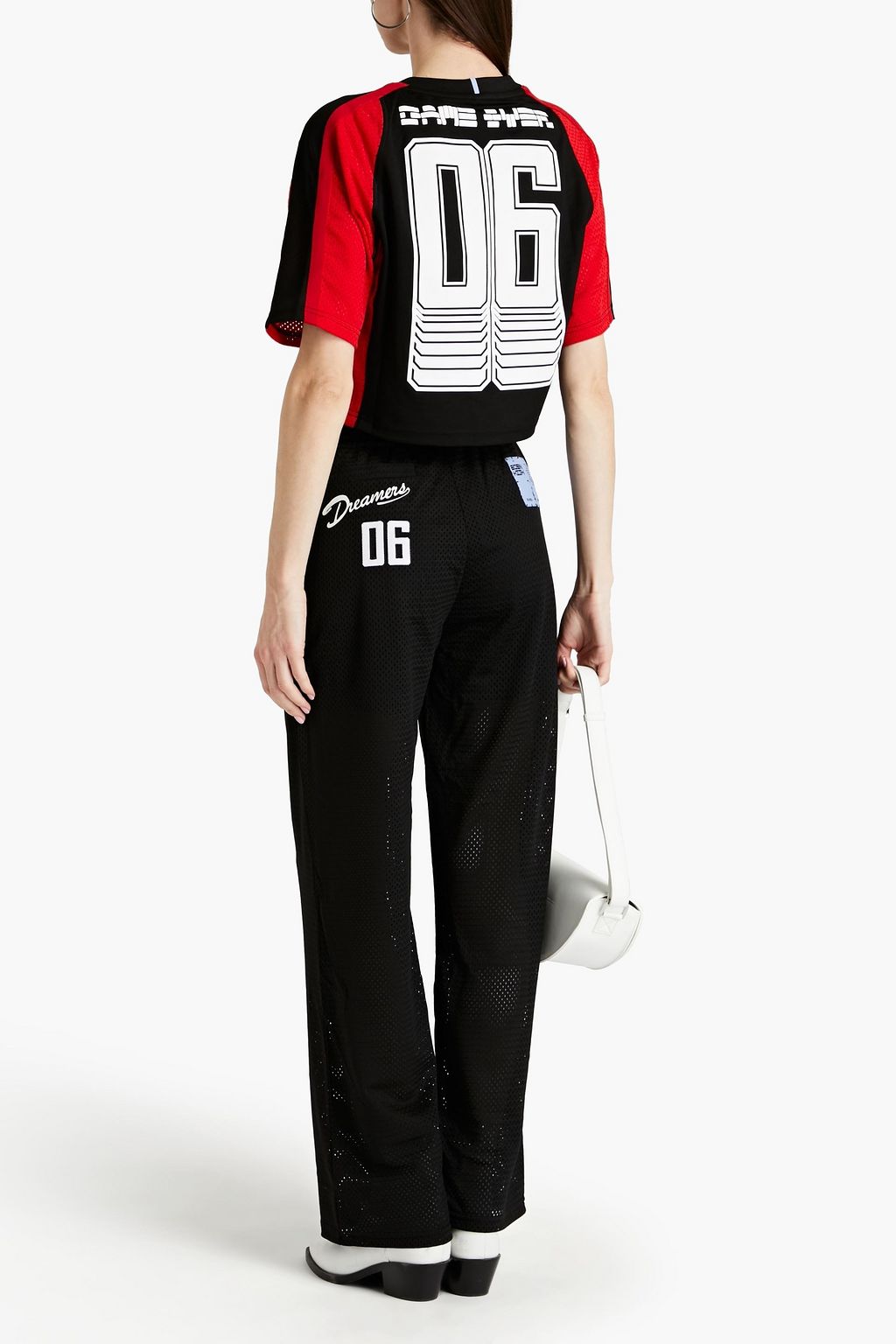 MCQ ALEXANDER MCQUEEN Appliquéd mesh track pants