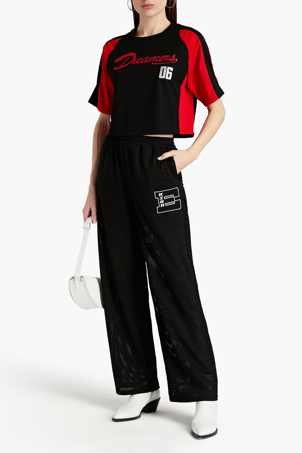MCQ ALEXANDER MCQUEEN Appliquéd mesh track pants