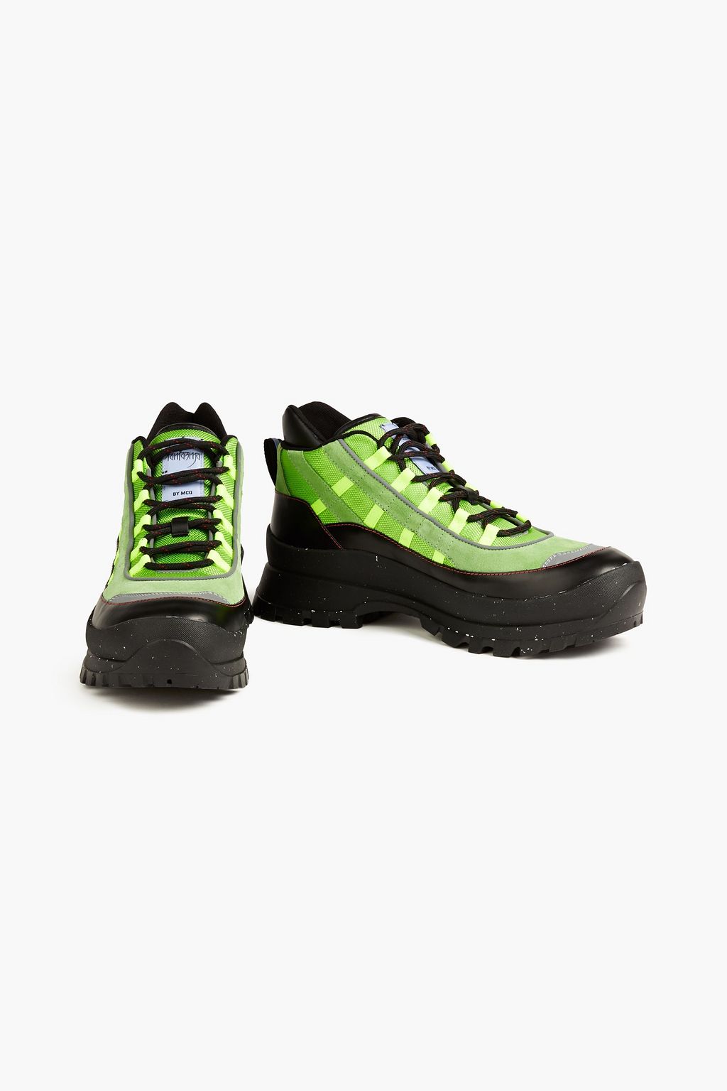 MCQ ALEXANDER MCQUEEN Leather and suede hiking boots