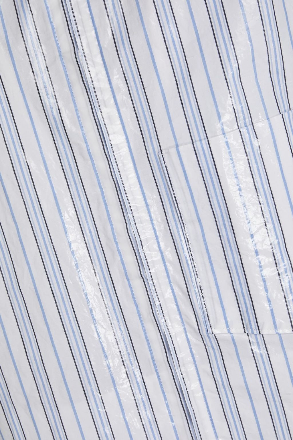 ACNE STUDIOS Coated striped cotton-poplin shirt