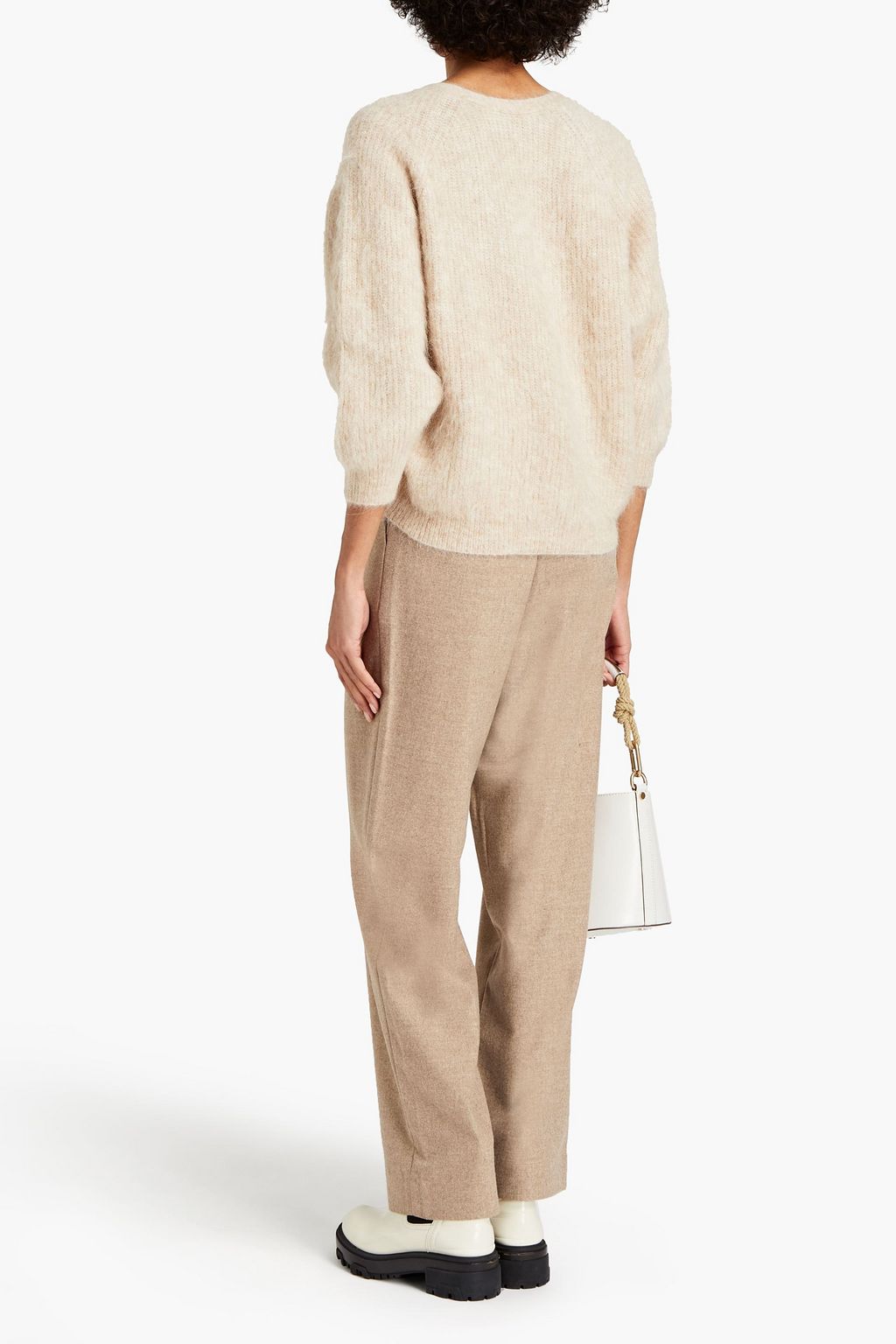 BA&SH Firenze flannel straight-leg pants
