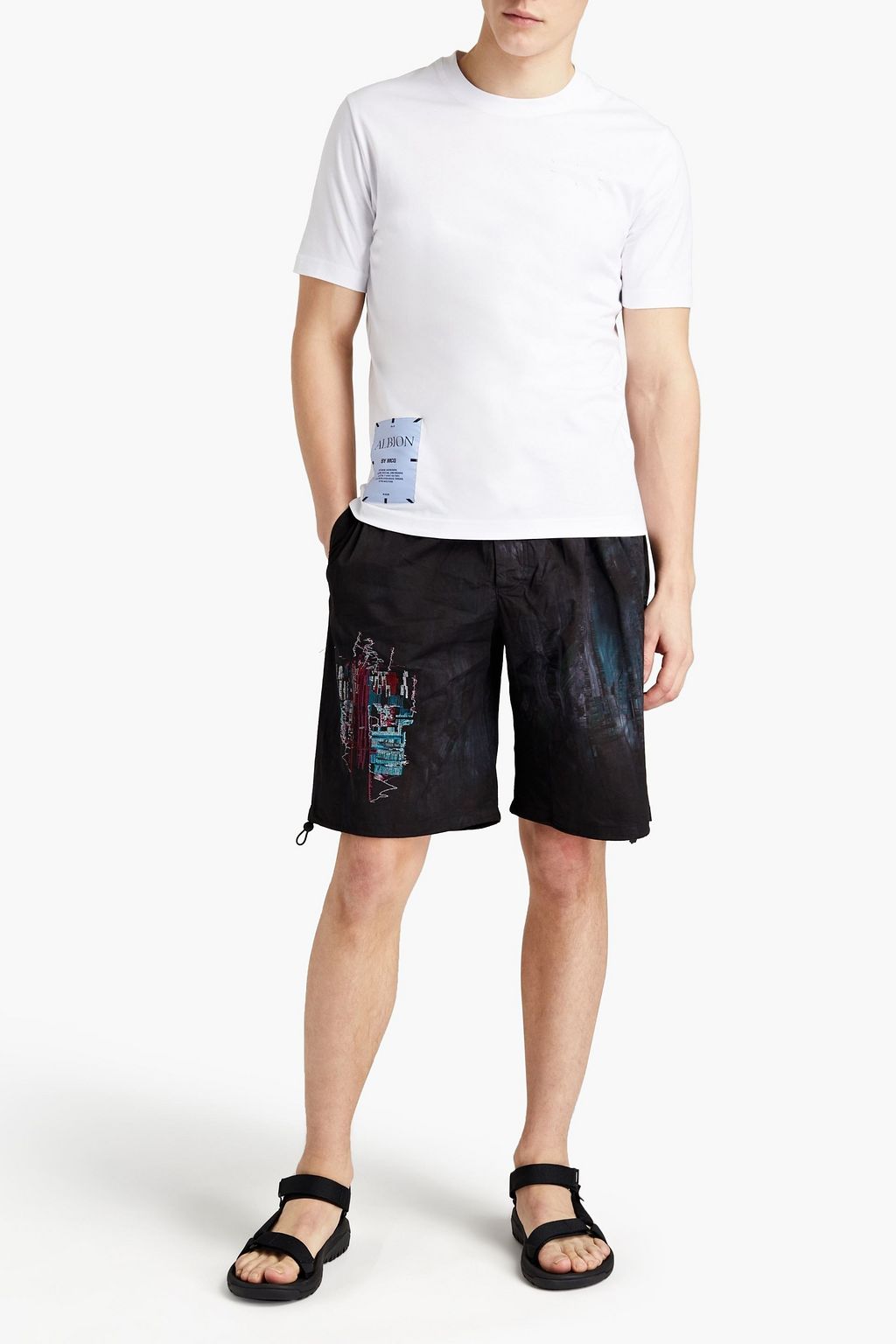 MCQ ALEXANDER MCQUEEN Slim-fit appliquéd printed cotton-jersey T-shirt