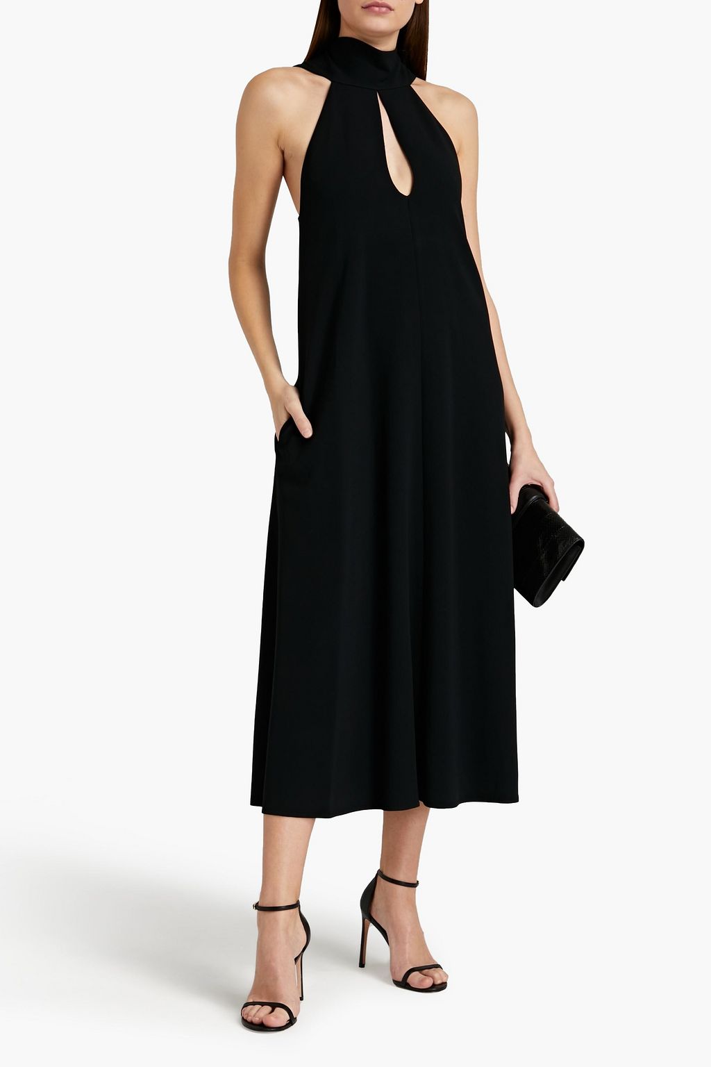 VICTORIA BECKHAM Cutout stretch-crepe midi dress