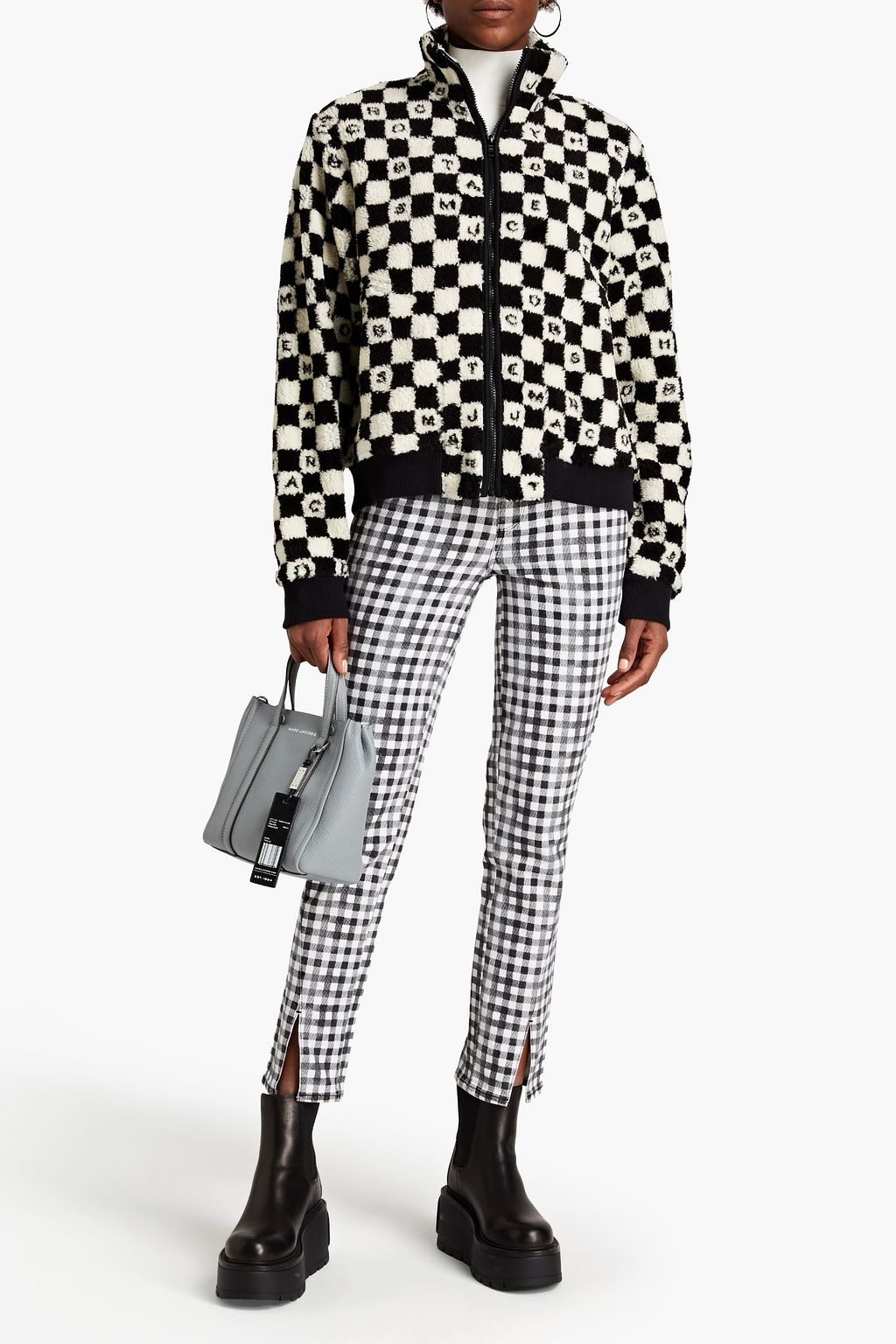 MARC JACOBS Checked fleece jacket
