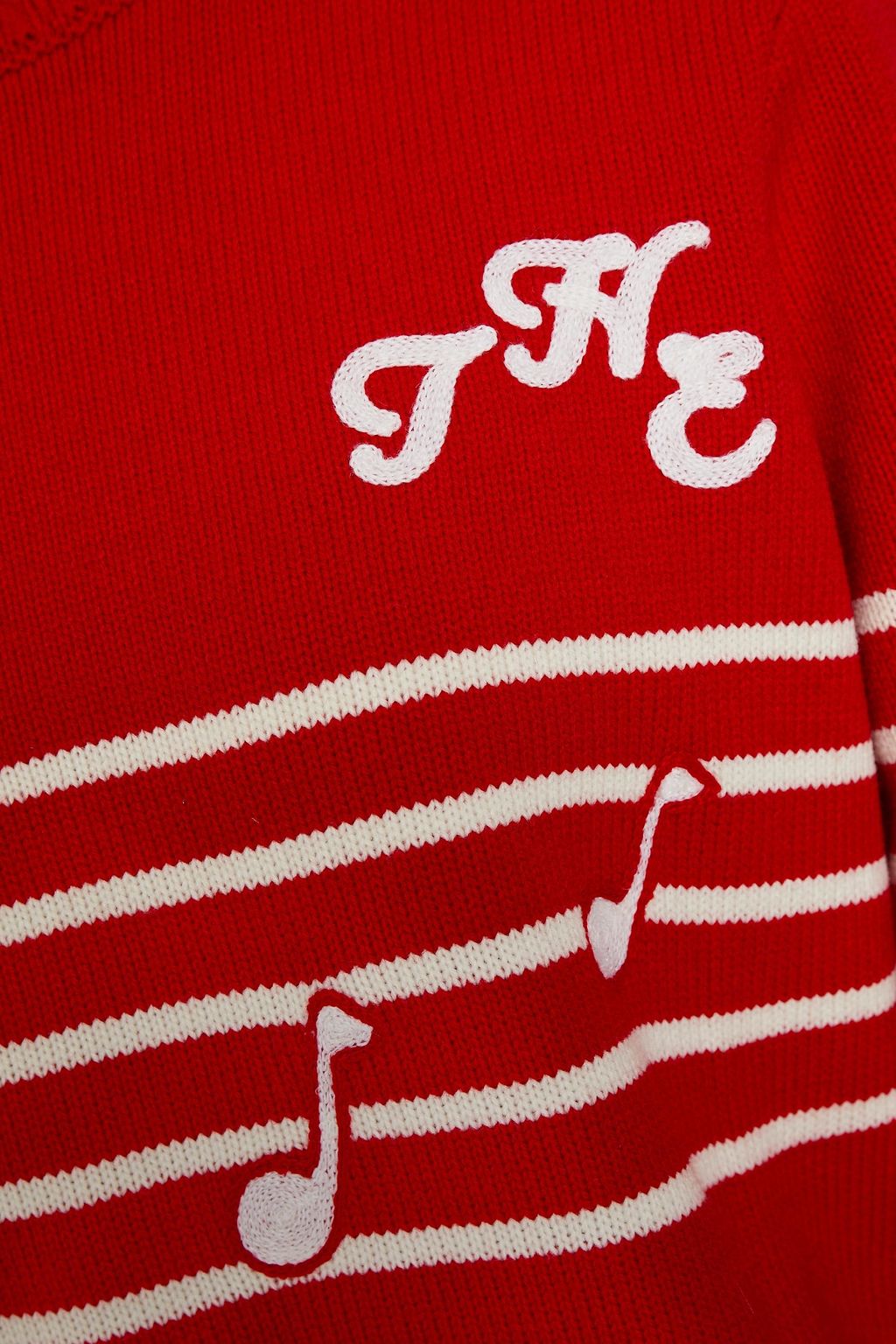 MARC JACOBS Embroidered intarsia-knit sweater