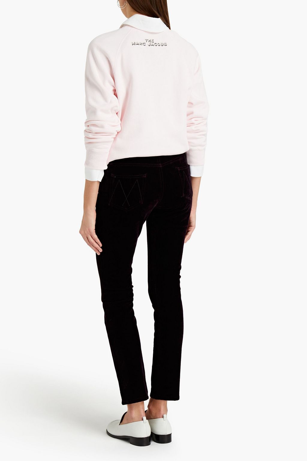 MARC JACOBS Stretch-cotton velvet slim-leg pants