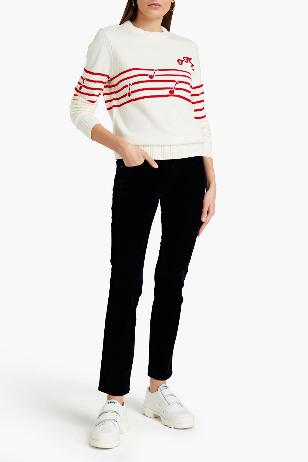 MARC JACOBS Stretch-cotton velvet slim-leg pants