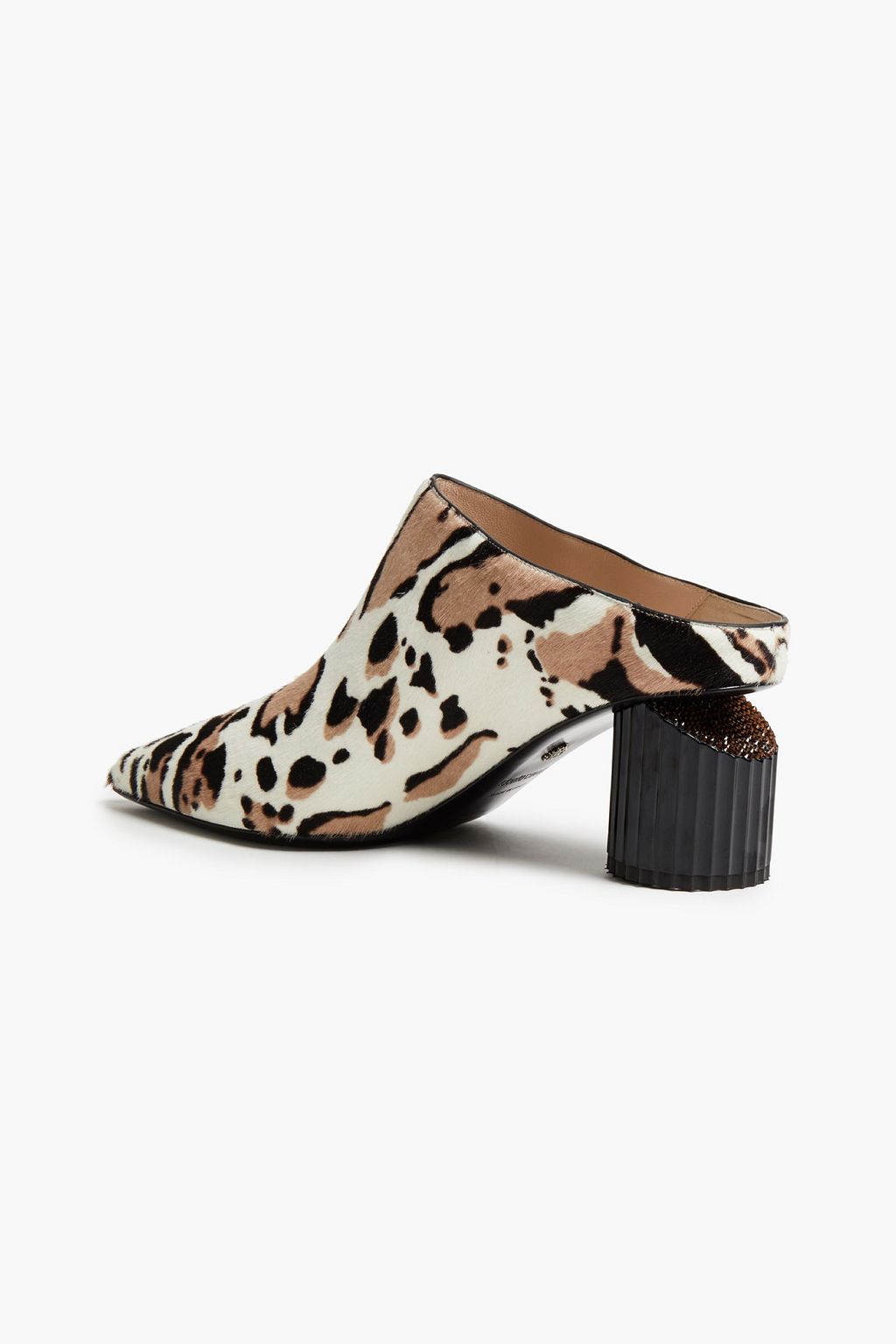 ROBERTO CAVALLI Printed calf hair mules