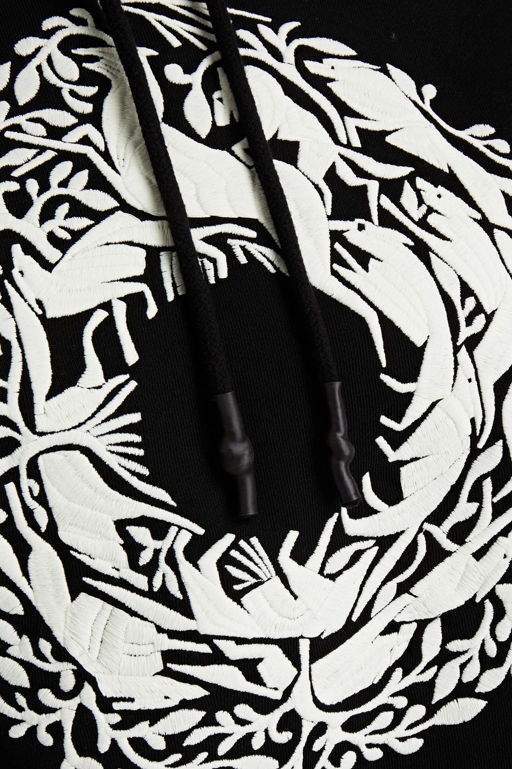 MCQ ALEXANDER MCQUEEN Appliquéd embroidered French cotton-terry hoodie