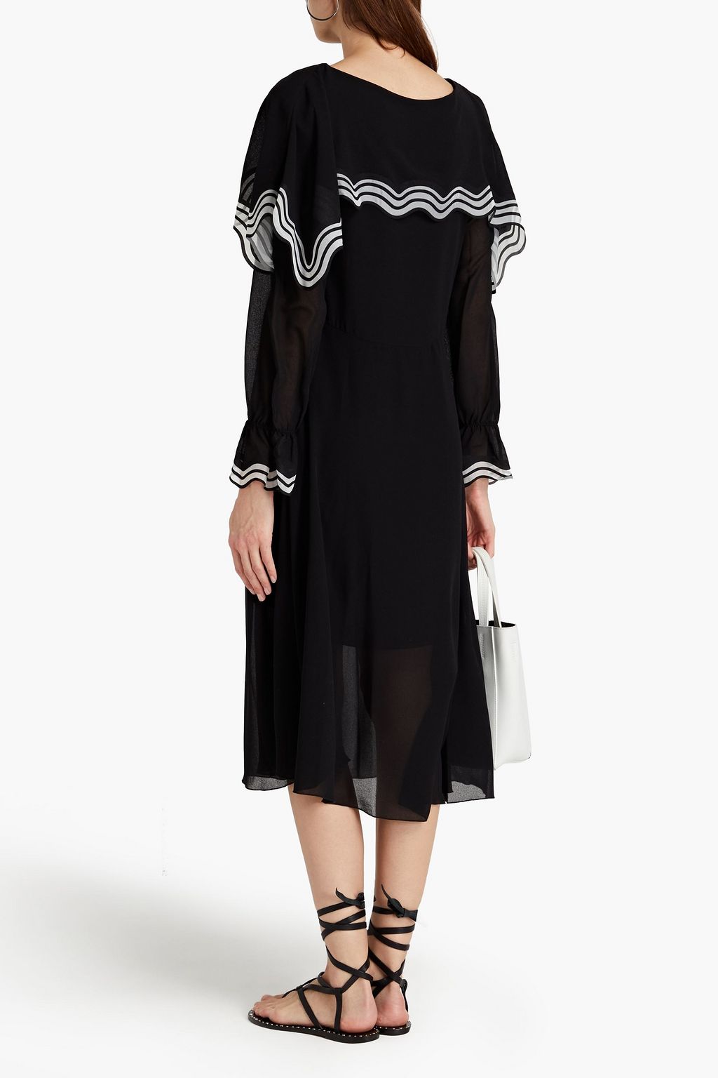 SEE BY CHLOÉ Striped georgette midi dress