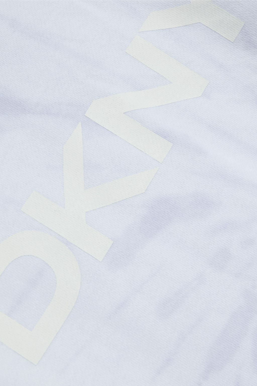DKNY Printed tie-dyed French cotton-terry hoodie