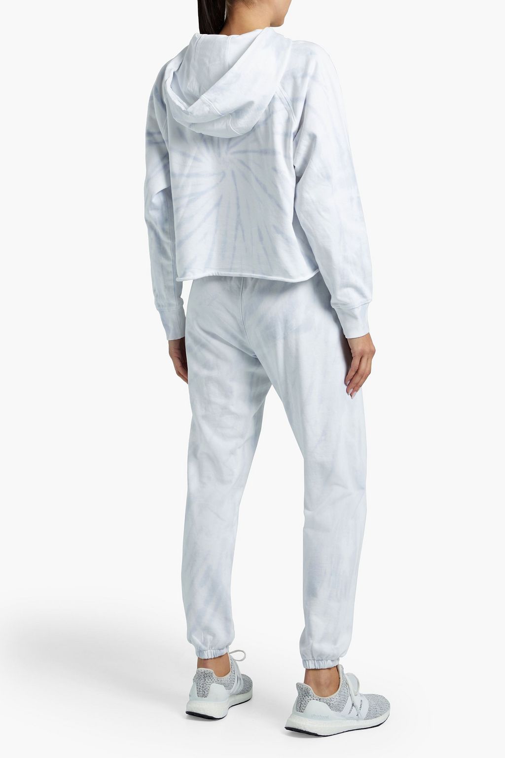 DKNY Tie-dyed French cotton-terry track pants