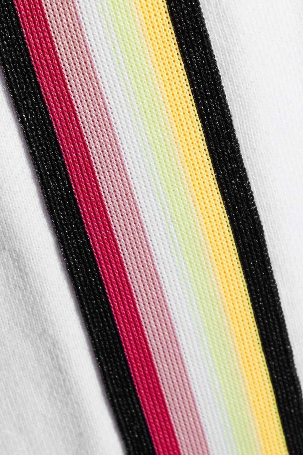 DKNY Striped cotton-blend terry track pants