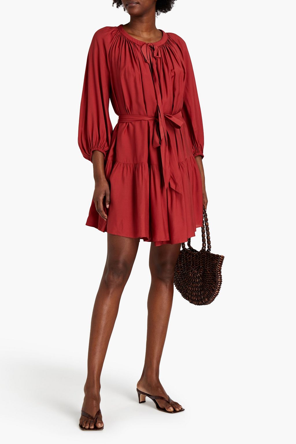 JETS AUSTRALIA BY JESSIKA ALLEN Gathered crepe mini dress