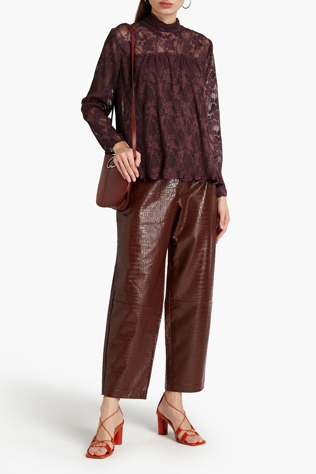 SEE BY CHLOÉ Gathered jacquard blouse