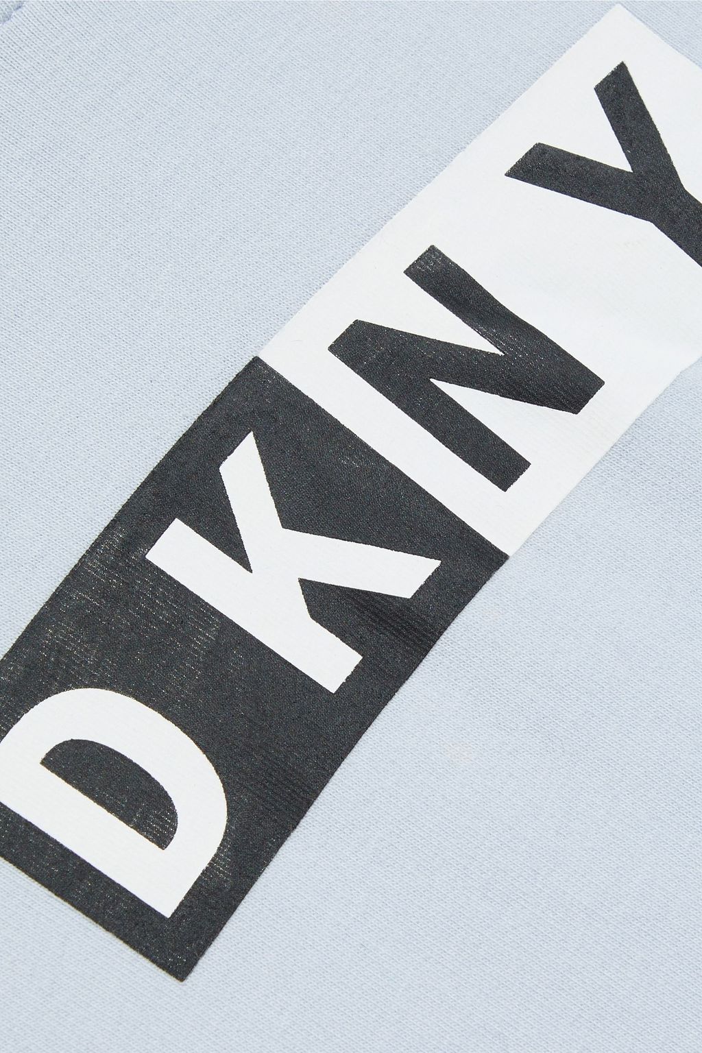 DKNY Printed cotton-blend terry hoodie