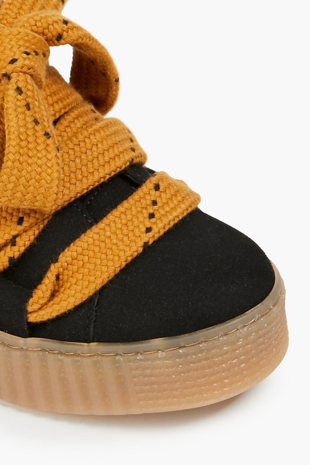 RODEBJER Faux suede and canvas sneakers