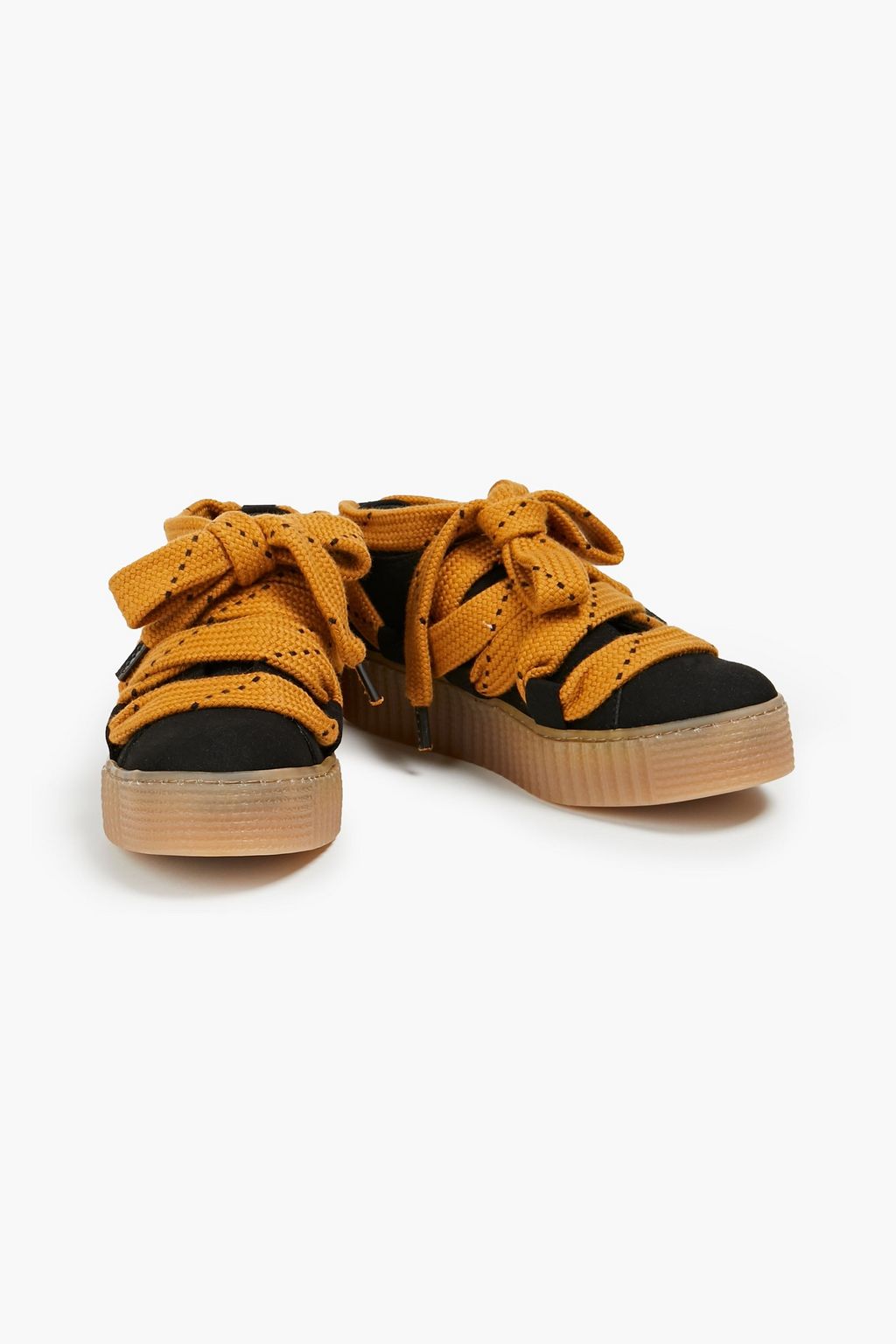 RODEBJER Faux suede and canvas sneakers