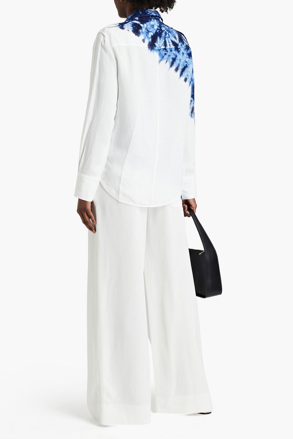 PROENZA SCHOULER Cutout tie-dyed twill shirt