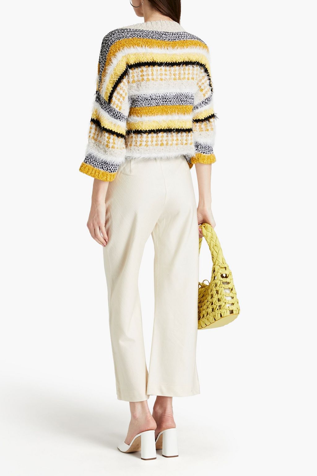 RODEBJER Gagnes cropped cotton and Tencel-blend wide-leg pants