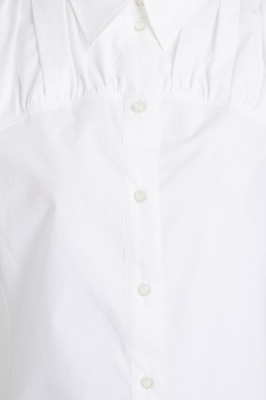SEE BY CHLOÉ Gathered cotton-poplin top
