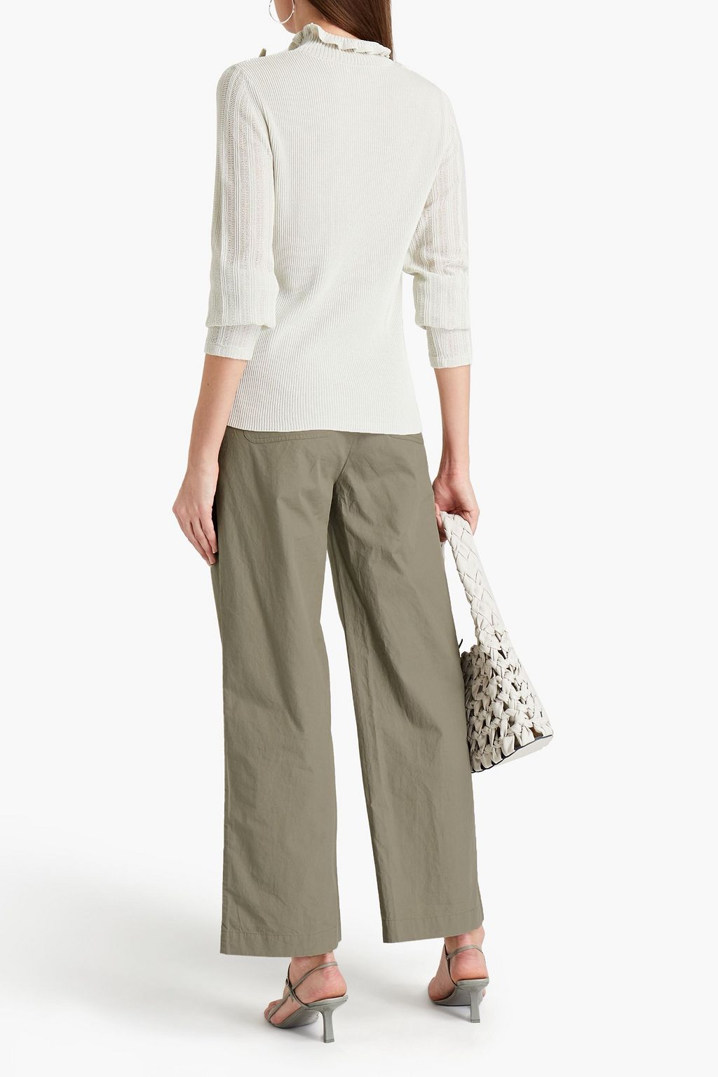 RODEBJER Tulia pleated cotton straight-leg pants