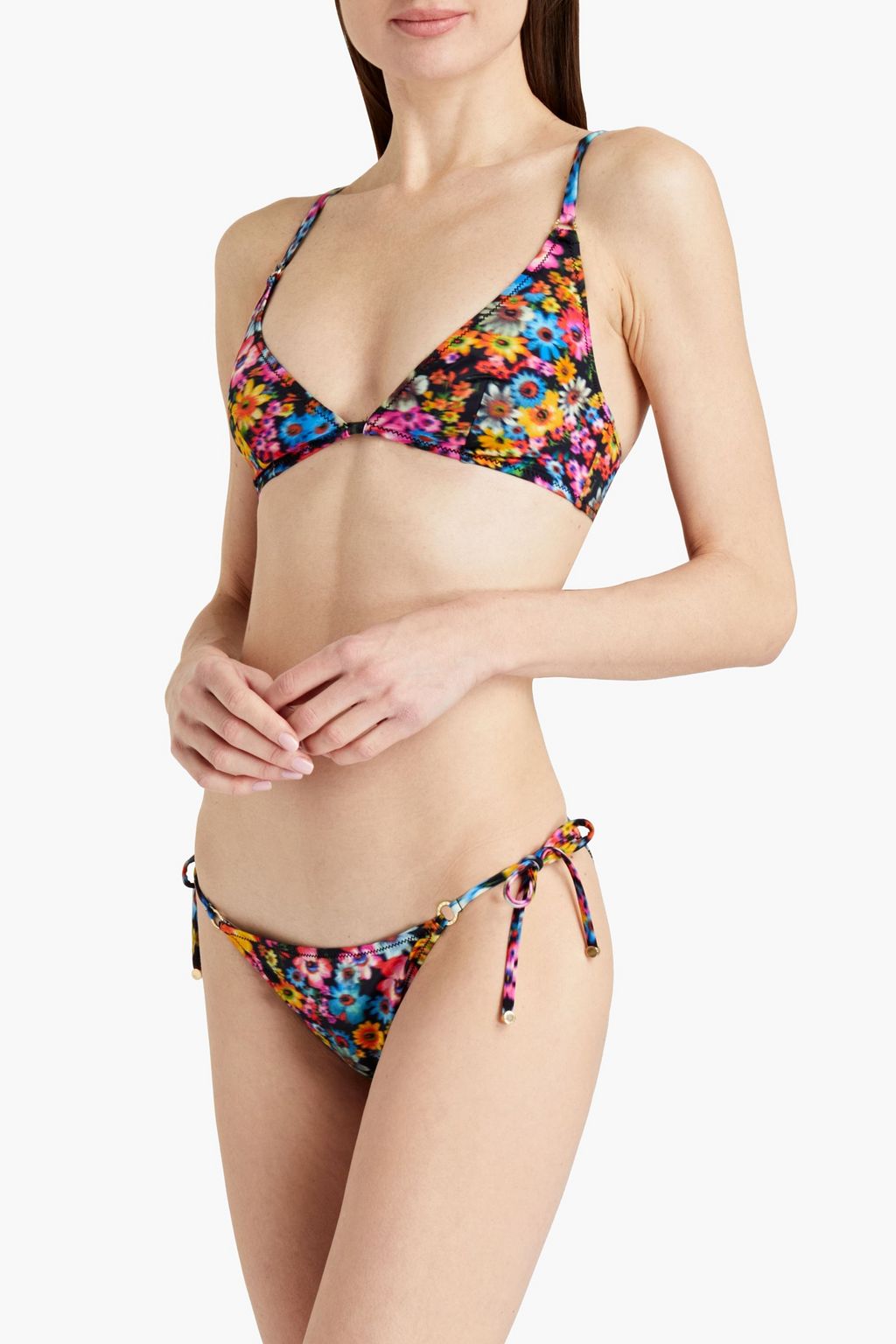 STELLA MCCARTNEY Floral-print triangle bikini top