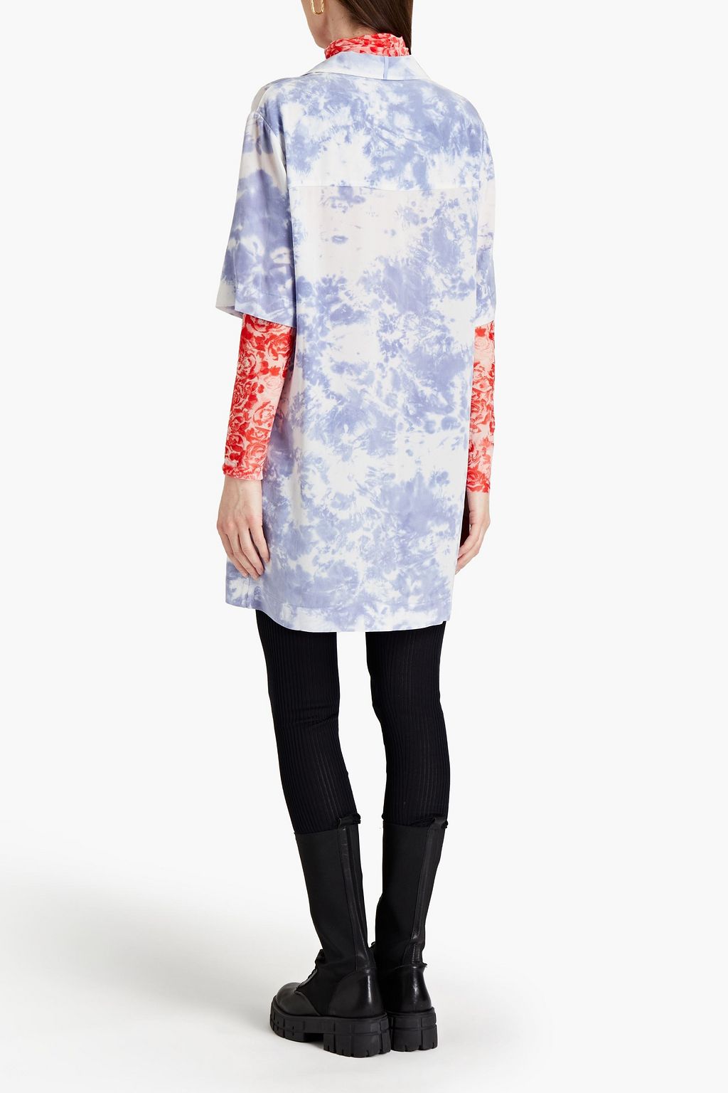 MCQ ALEXANDER MCQUEEN Tie-dyed silk-crepe shirt