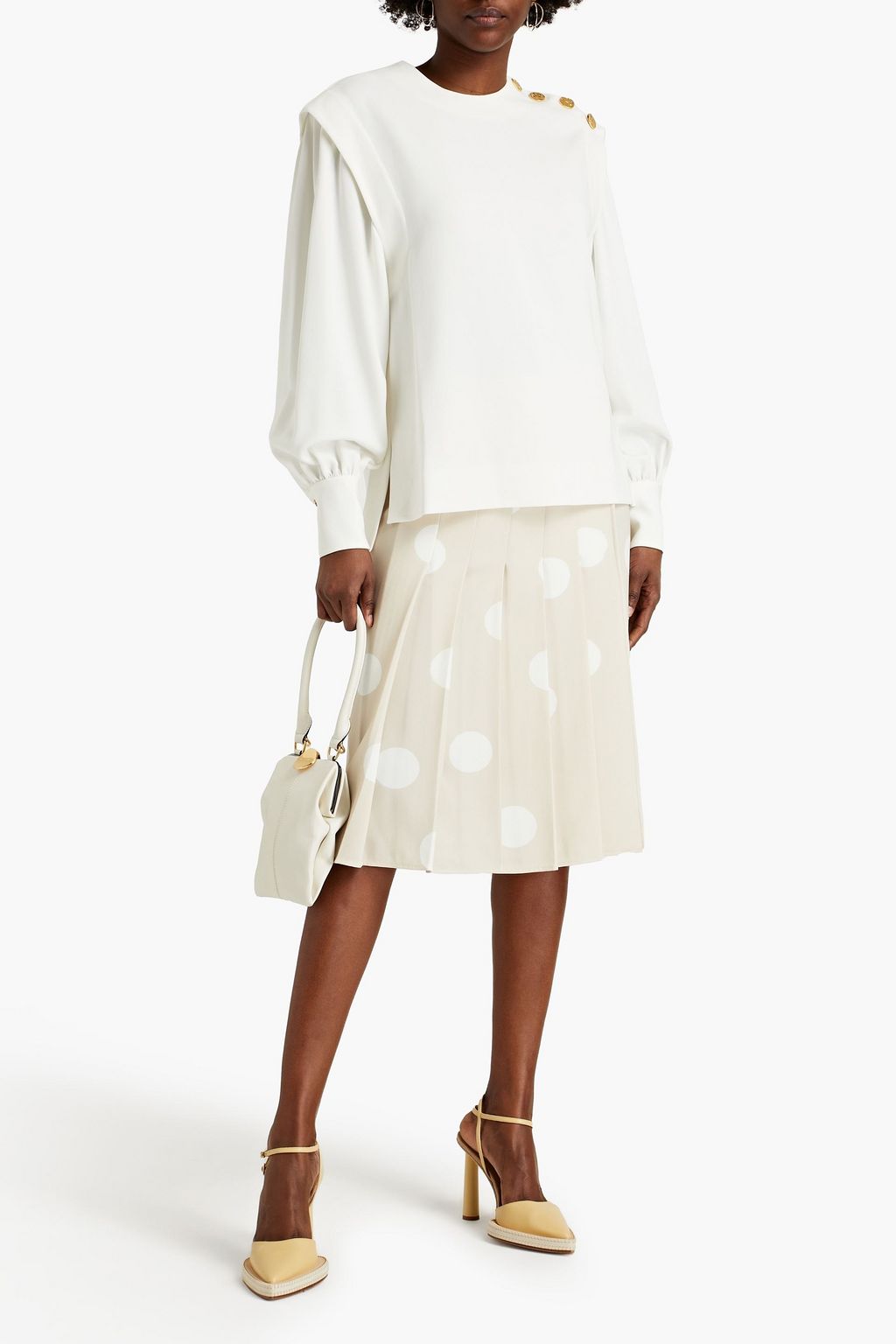 PROENZA SCHOULER Button-detailed crepe top