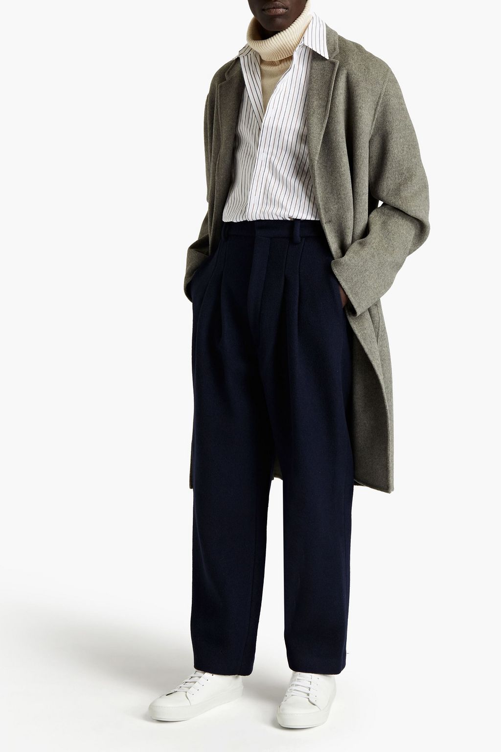 ACNE STUDIOS Ariia tapered pleated wool-felt pants