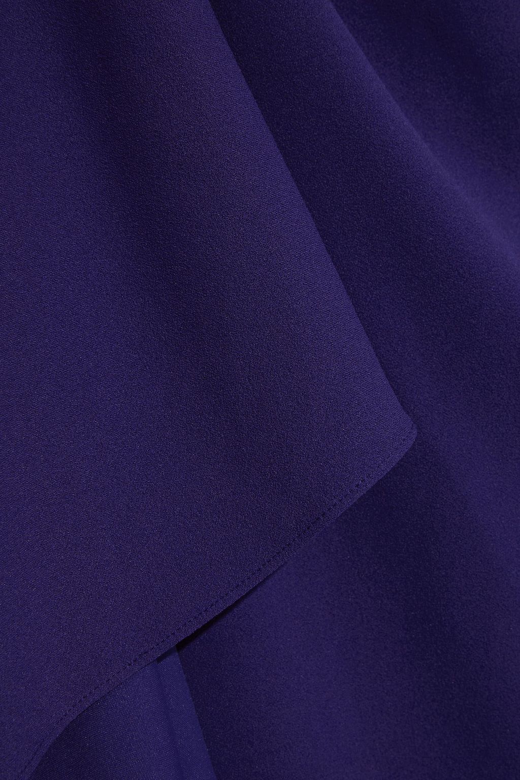 BADGLEY MISCHKA Draped pleated stretch-crepe gown