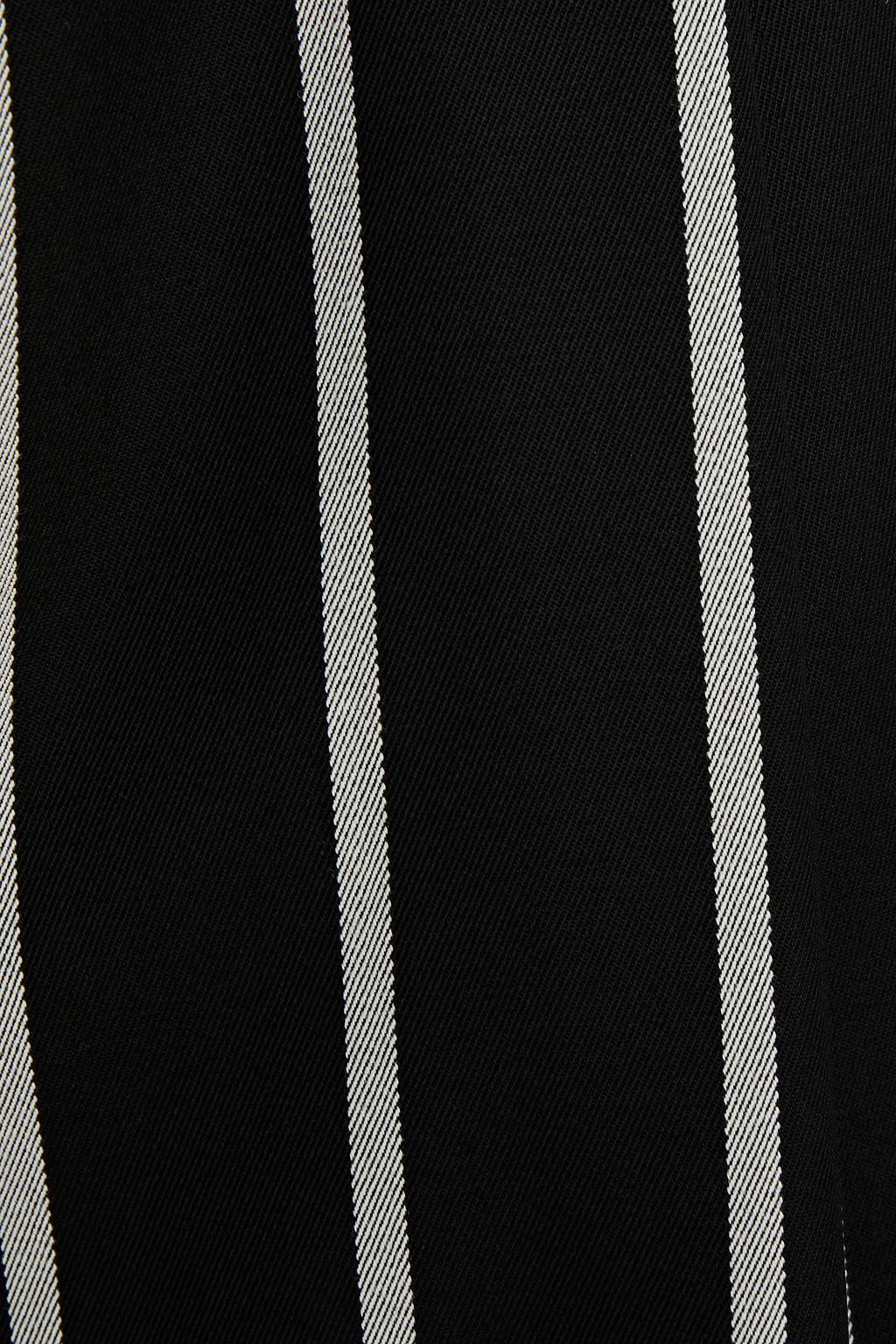 PROENZA SCHOULER Belted pleated striped wool-twill wide-leg pants
